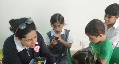 Students of Prep Learning Using blocks